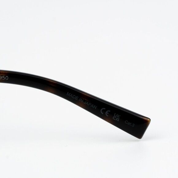 NEW Saint Laurent SL707 001 Silver Havana Grey Oval Unisex Sunglasses - Picture 8 of 12